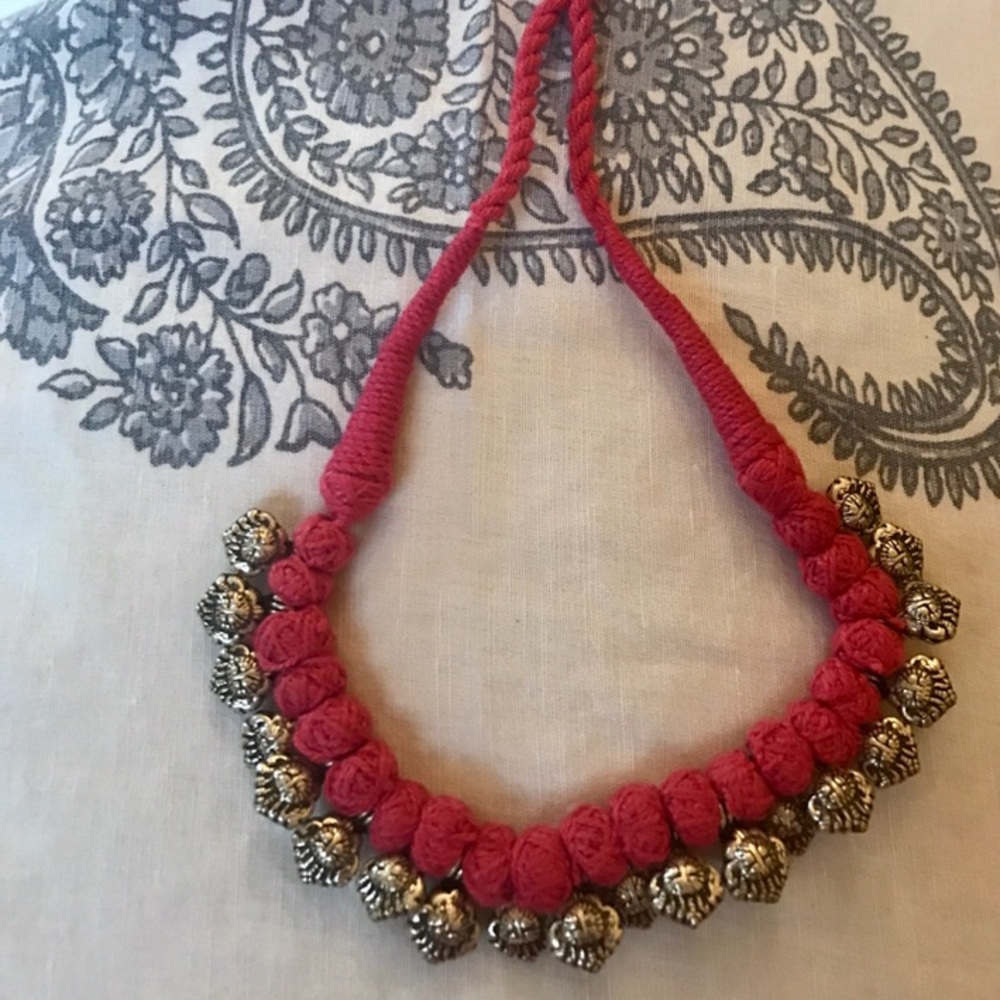 Handmade boho statement necklace